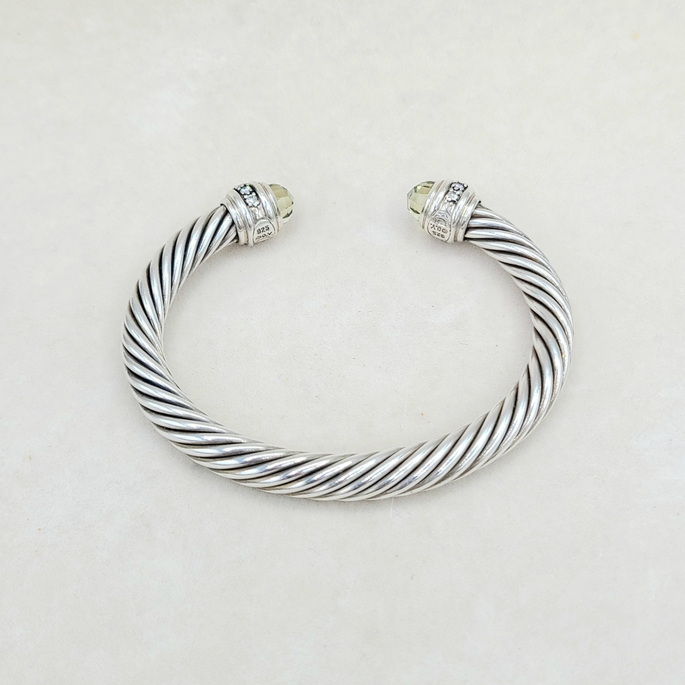 David Yurman 7mm Lemon Citrine Diamond Bracelet - Picture 4 of 13